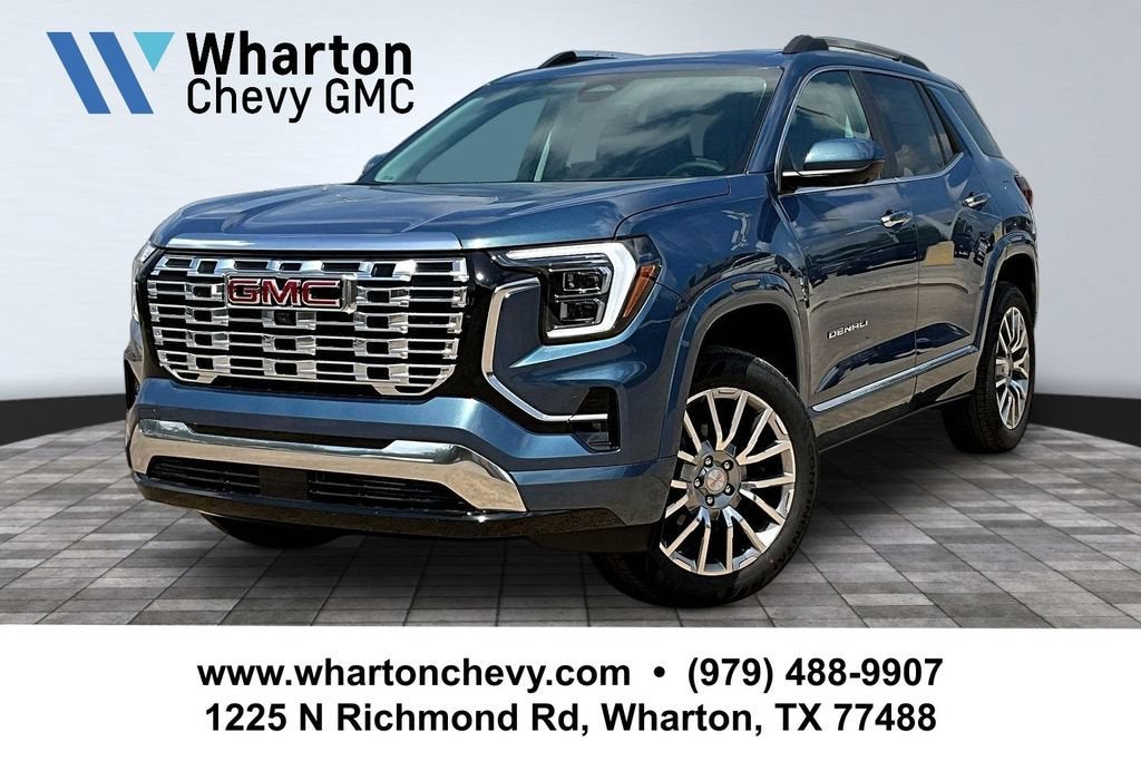2027 GMC Terrain AWD Denali in Downpour Metallic — front three-quarter view